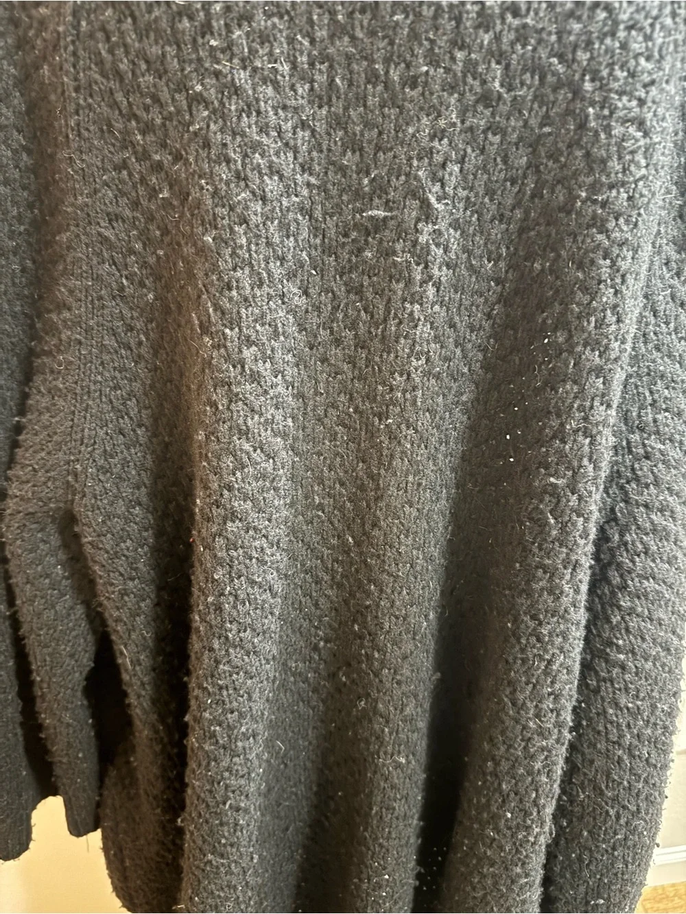 Vince long Black Wool cashmere, open Front Cardigan Large